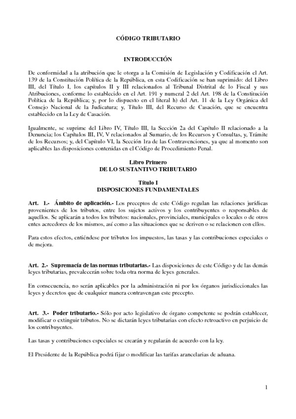 Código tributario de Ecuador pdf