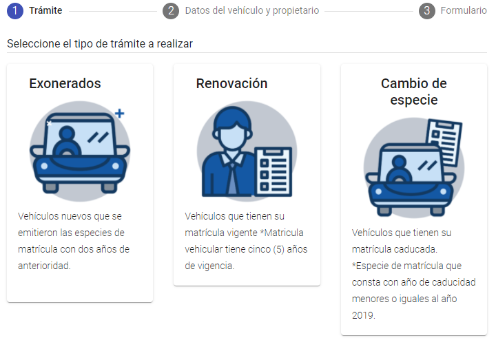 Matriculación vehicular en línea Quito