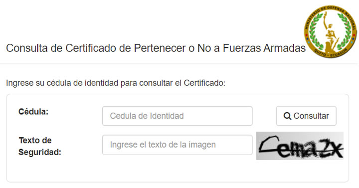 Certificado de no pertenecer a Fuerzas Armadas, certificado de pertenecer ffaa