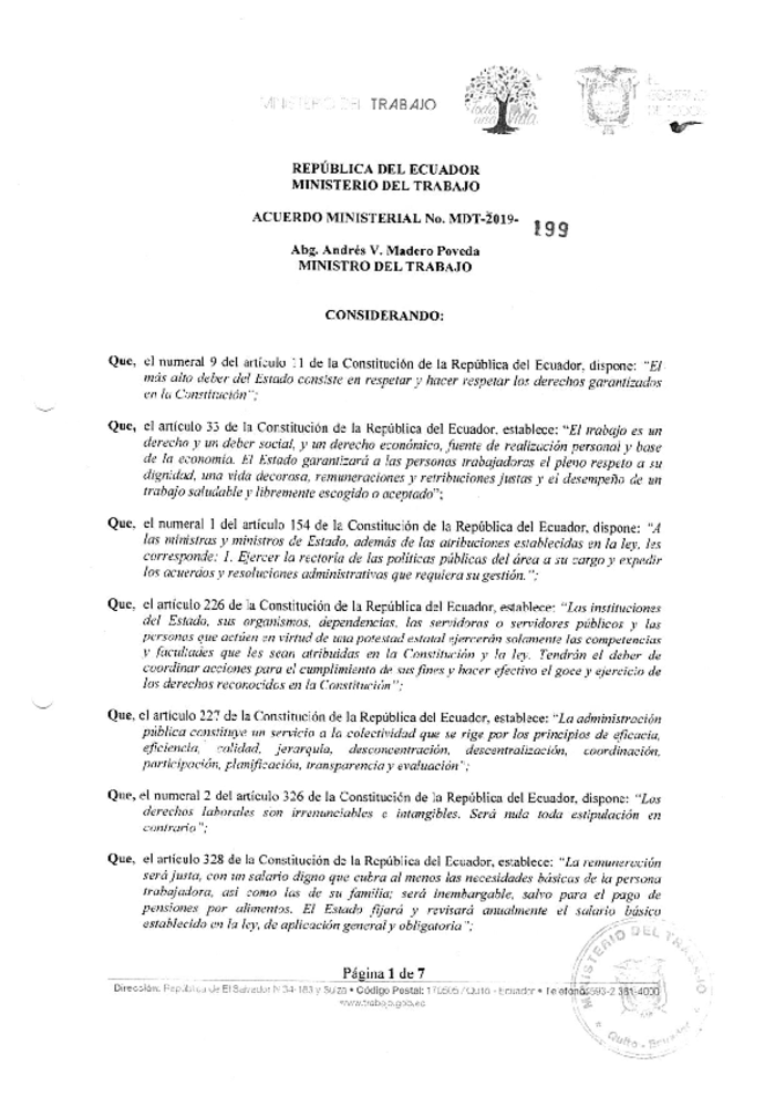 Acuerdo Ministerial Nro. 394
