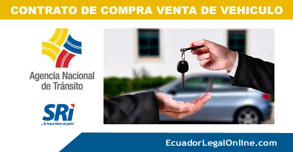 Modelo contrato de compraventa de vehículo - EcuadorLegalOnline