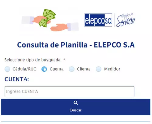 Consultar Planilla de luz Latacunga ELEPCO S.A.