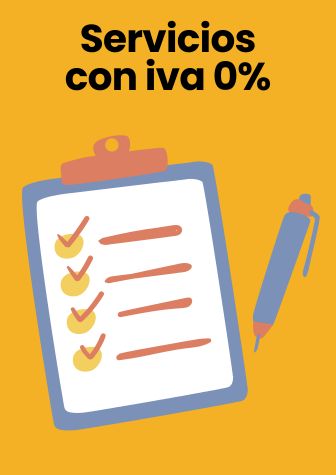 servicios con tarifa 0% de iva​, productos con 0 de iva