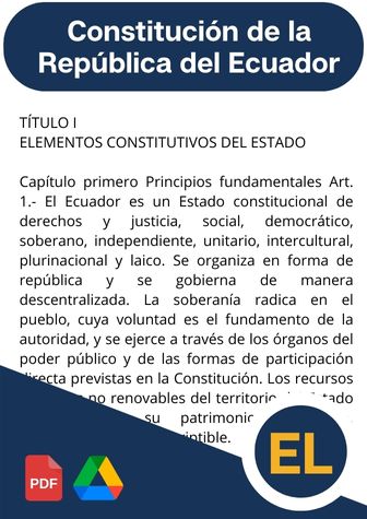 constitución del ecuador actualizada en pdf​,constitucion de la republica del ecuador​, constitución 2008​