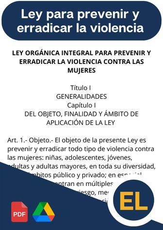 Ley para prevenir y erradicar la violencia contra las mujeres de Ecuador